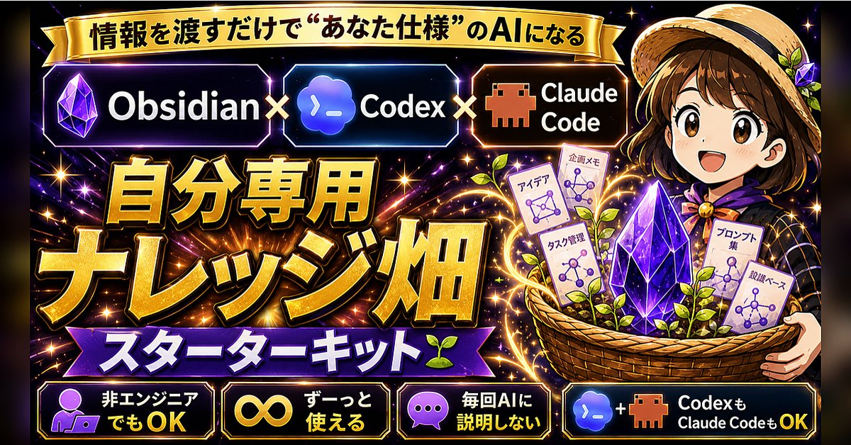 【600部突破】AIに渡すだけ！Obsidianで作る、ずっと使える「自分専用ナレッジ」スタータキット（Brainの販売ページ）
