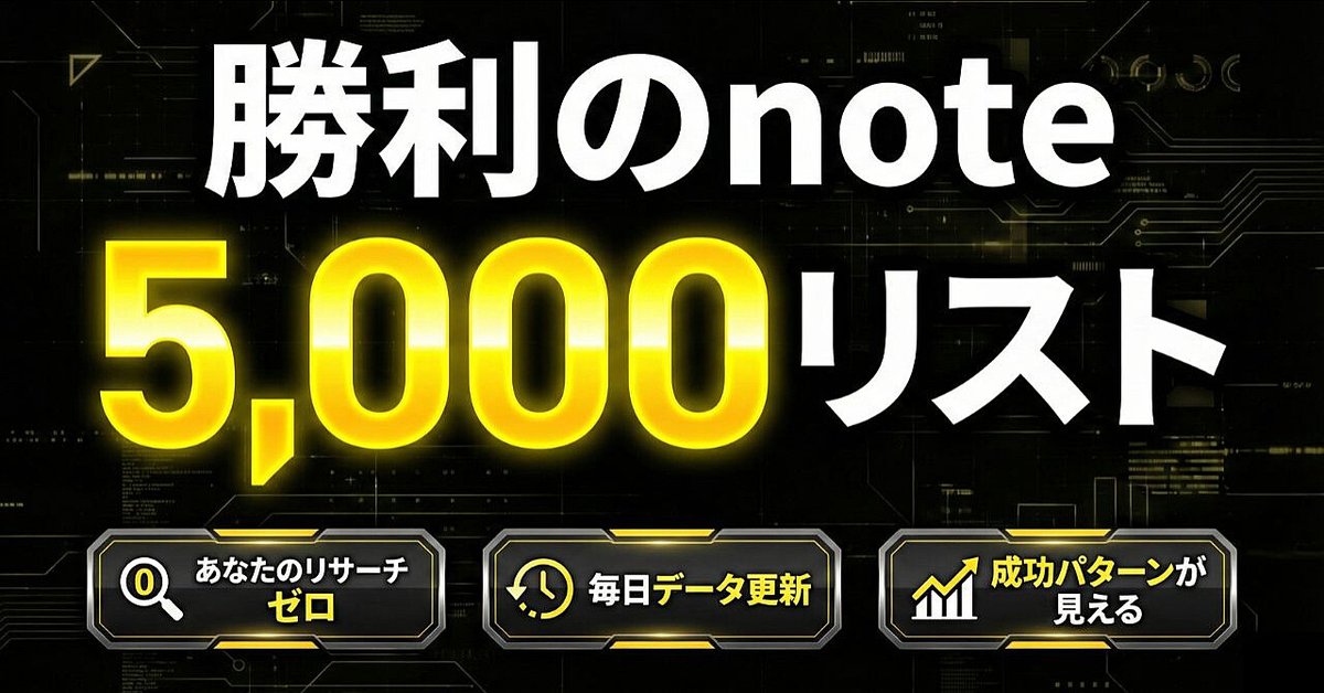 もう外さない。実際に“購入されているnote”だけを集めた勝利の5000リスト【毎日更新】（Brainの販売ページ）