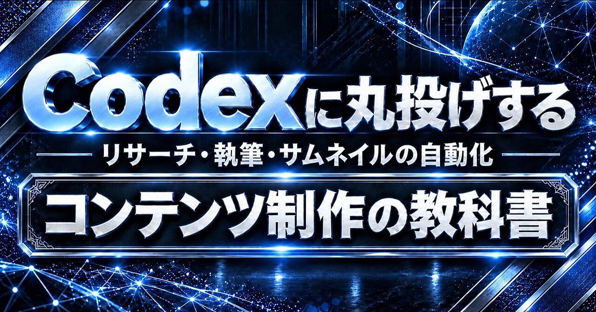【最新版】Codexに丸投げする コンテンツ制作の教科書|リサーチ・執筆・サムネイルの自動化(Brainの販売ページ)